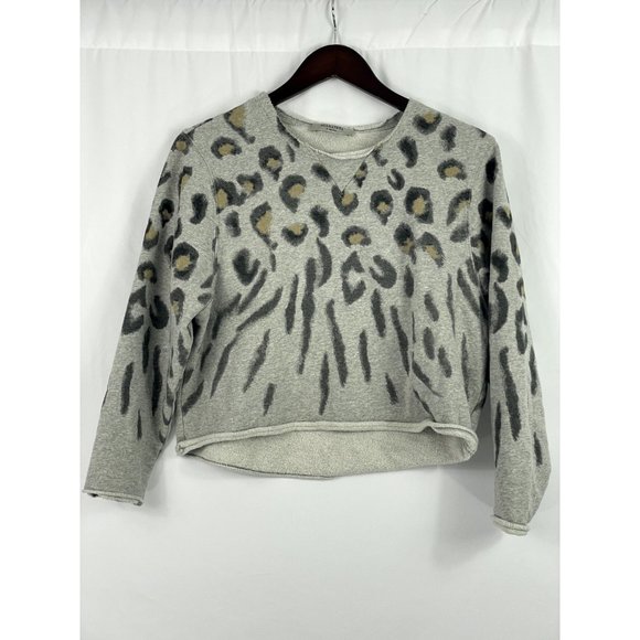 AllSaints Sweaters - ALLSAINTS Women's Leopard Print Gray Sweatshirt XS